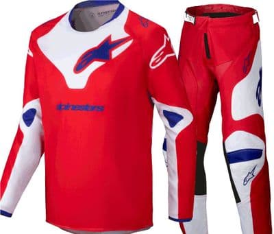 Alpinestars Youth Racer Veil Motocross Kit Combo - White Red