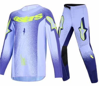 Alpinestars Youth Supertech Scenz Motocross Kit Combo - Purple