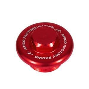 Apico Honda, Kawasaki, Suzuki, Yamaha Oil Filler Plug Short - Red