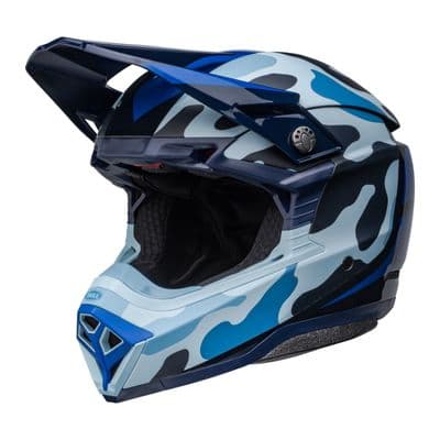 Bell Moto 10 Spherical Mips Ferrandis Matte Gloss Dark Blue/Light Blue  Carbon Helmet