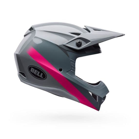 Bell MX-10 MIPS Aviator Motocross Helmet - Grey Pink