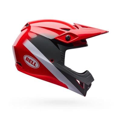 Bell MX-10 MIPS Aviator Motocross Helmet - Red Black