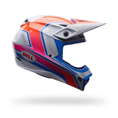 Bell MX-10 MIPS Speedway Motocross Helmet - White Blue