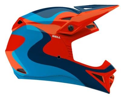 Bell Youth MX-10 Wave Motocross Helmet - Orange Blue