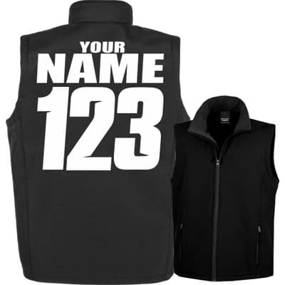 Custom Printed Softshell Bodywarmer - Black - Style 1