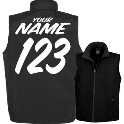 Custom Printed Softshell Bodywarmer - Black - Style 5