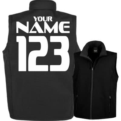 Custom Printed Softshell Bodywarmer - Black - Style 6