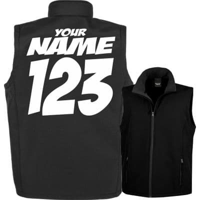 Custom Printed Softshell Bodywarmer - Black - Style 7