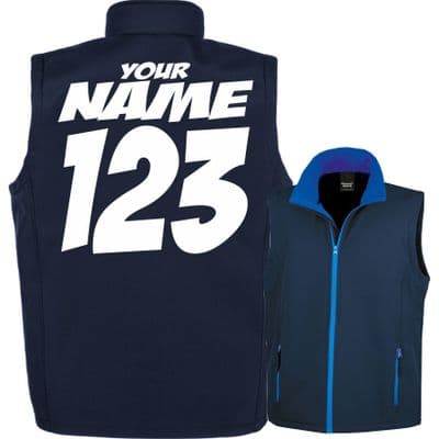 Custom Printed Softshell Bodywarmer - Navy