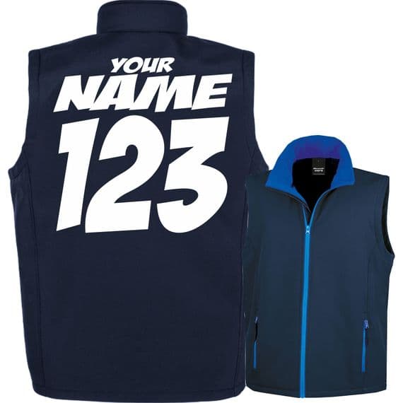 Custom Printed Softshell Bodywarmer - Navy