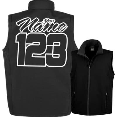 Custom Printed Softshell Kids/ Youth Bodywarmer - Black - Style 3
