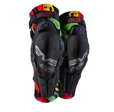 EVS Slayco 96 Knee Guards - Explosion Red/ Yellow