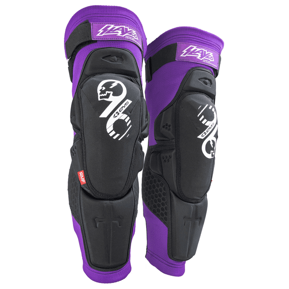 EVS Slayco 96 Youth Knee Guards - Black Purple