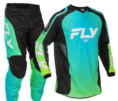 Fly F-16  Motocross Kit Combo - Aqua Black