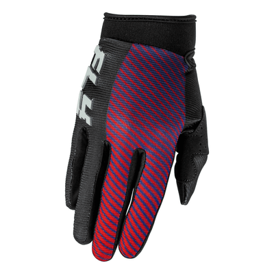 Fly F16 Kids Motocross Gloves - Black Grey Red