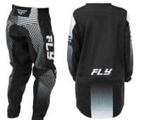 Fly F16 Youth Motocross Kit - Black White