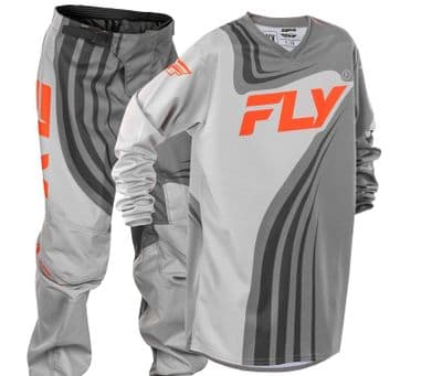 Fly F16 Youth Motocross Kit - Grey Orange