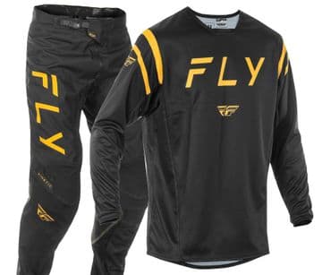 Fly Kinetic Center Motocross Kit Combo - Black Gold