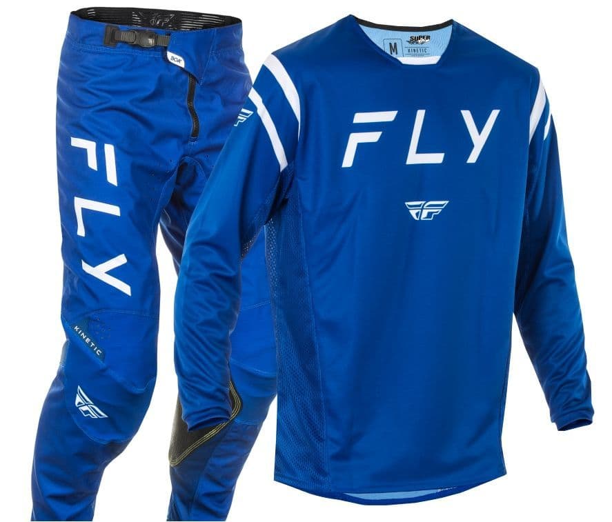 Fly Kinetic Center Motocross Kit Combo Navy White