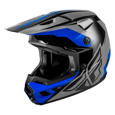 Fly Kinetic Crest Motocross Helmet - Black Blue