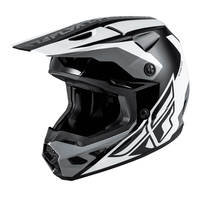 Fly Kinetic Crest Motocross Helmet - Black White