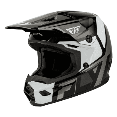 Fly Kinetic Youth Scrap Motocross Helmet - Black Grey