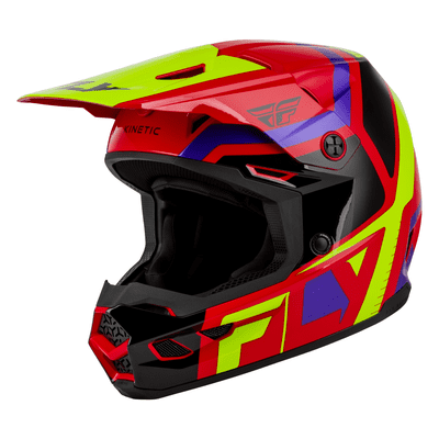 Fly Kinetic Youth Scrap Motocross Helmet - Red Yellow