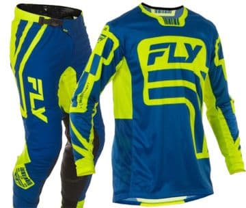 Fly Lite Lancer Motocross Kit Combo - Navy Yellow