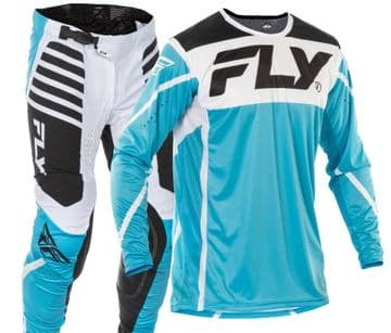 Fly Lite Motocross Kit Combo - Blue White