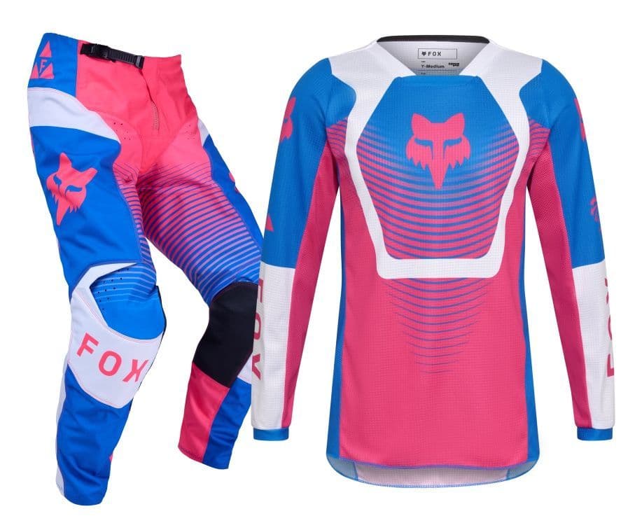 Fox 180 Collect Motocross Kit Combo - Blue Pink
