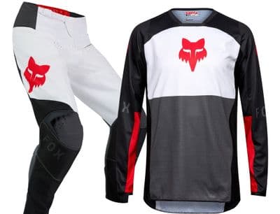Fox 180 Flow Motocross Kit Combo - White Red