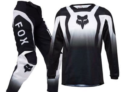 Fox 180 Lean Motocross Kit Combo - Black White