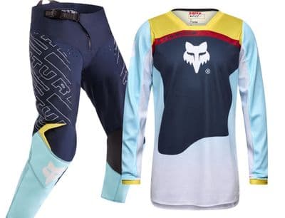 Fox 180 Youth Elevated Motocross Kit Combo - Blue