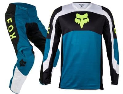 Fox 180 Youth Nitro Motocross Kit Combo - Blue