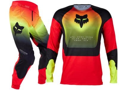 Fox 360 Revise Motocross Kit Combo - Red Yellow