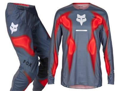 Fox 360 Volatile Motocross Kit Combo - Grey/Red