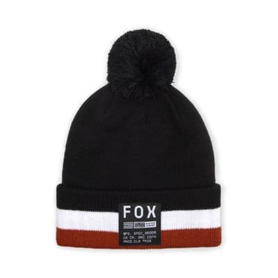 Fox Facture Pom Beanie- Black