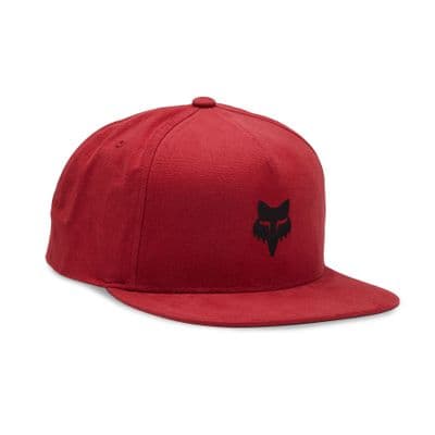 Fox Head Snapback Hat - Red