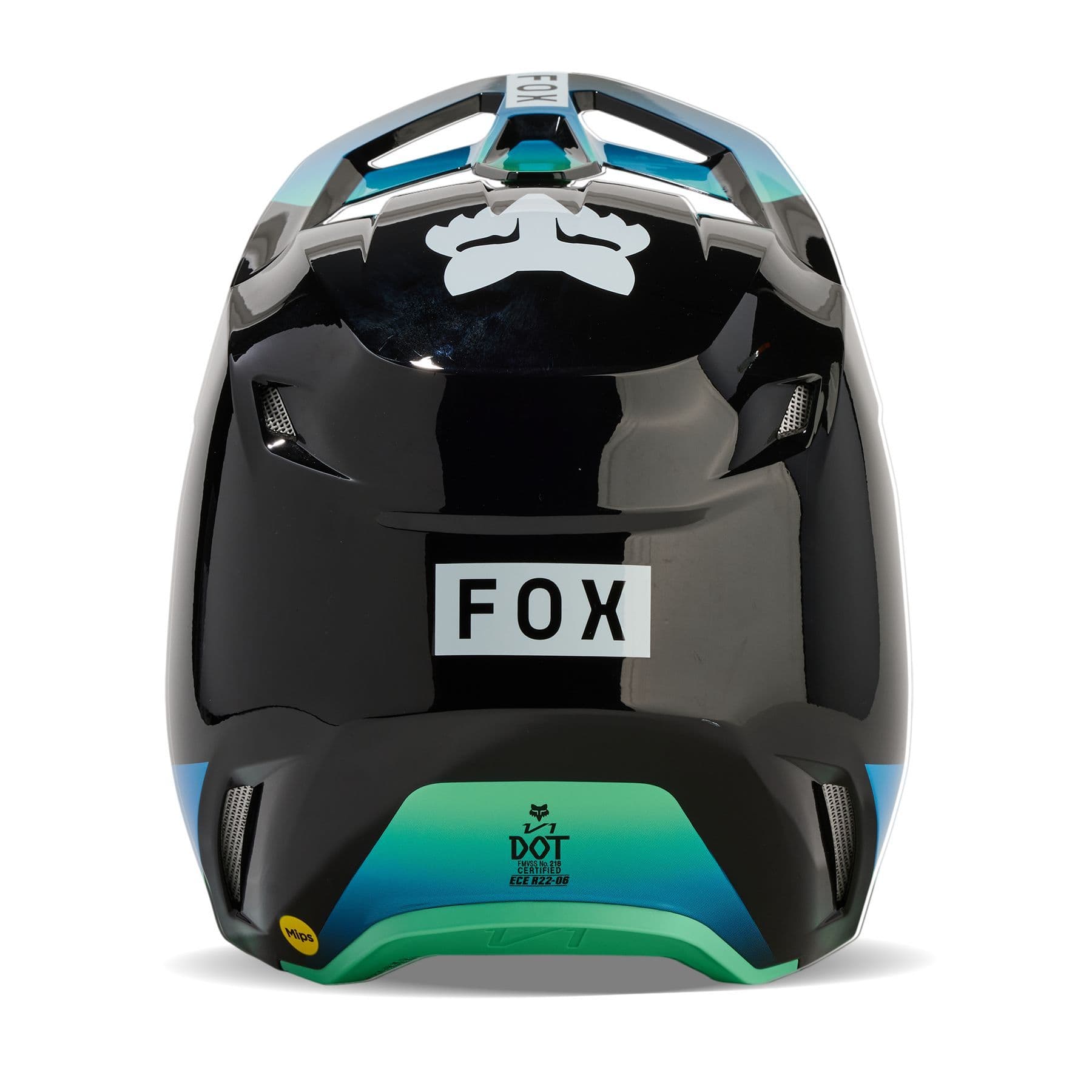 Fox V1 Ballast Motocross Helmet - Black Blue