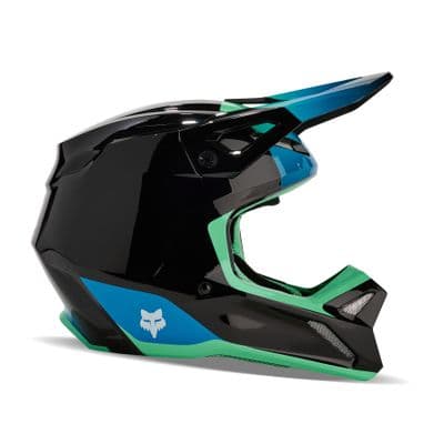 Fox V1 Ballast Motocross Helmet - Black Blue
