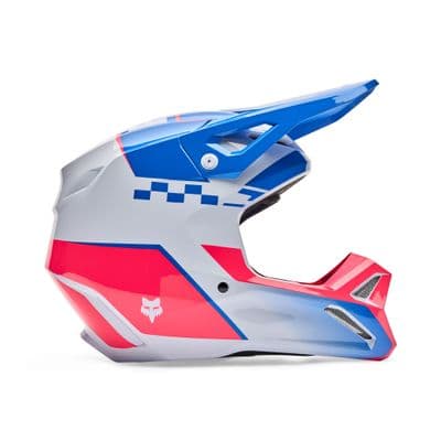 Fox V1 Collect Motocross Helmet - Blue Pink