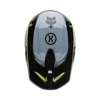 Fox V1 Flow Motocross Helmet - Black Yellow