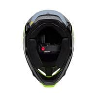 Fox V1 Flow Motocross Helmet - Black Yellow