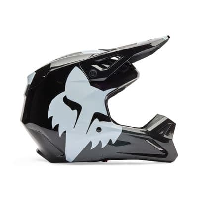 Fox V1 Shield Motocross Helmet - Black