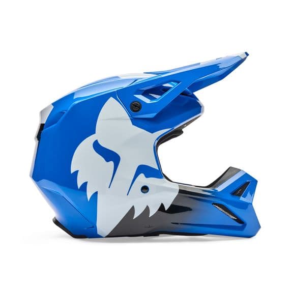 Fox V1 Shield Motocross Helmet - Blue