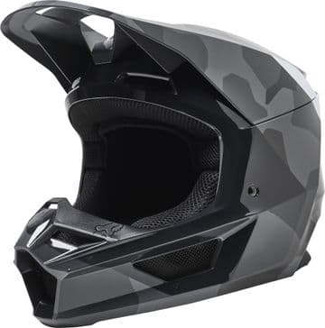 Fox V1 Youth Bnkr MX Helmet- Black Camo