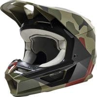 Fox V1 Youth Bnkr MX Helmet- Green Camo
