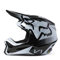 Fox V1 Youth Leed Motocross Helmet - Black White