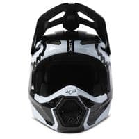 Fox V1 Youth Leed Motocross Helmet - Black White