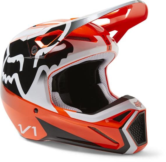 Fox V1 Youth Leed Motocross Helmet - Orange